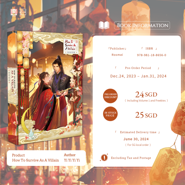 atanalerectida's tweet photo. Pre-Order #danmei How To Survive As A Villain #htsav by Yi Yi Yi Yi vol 1 masih buka ya~

Harga belum ems tax.
PO tutup akhir Januari.
Join grup discord untuk info lebih lanjut. https://t.co/i5RdzowtOD
