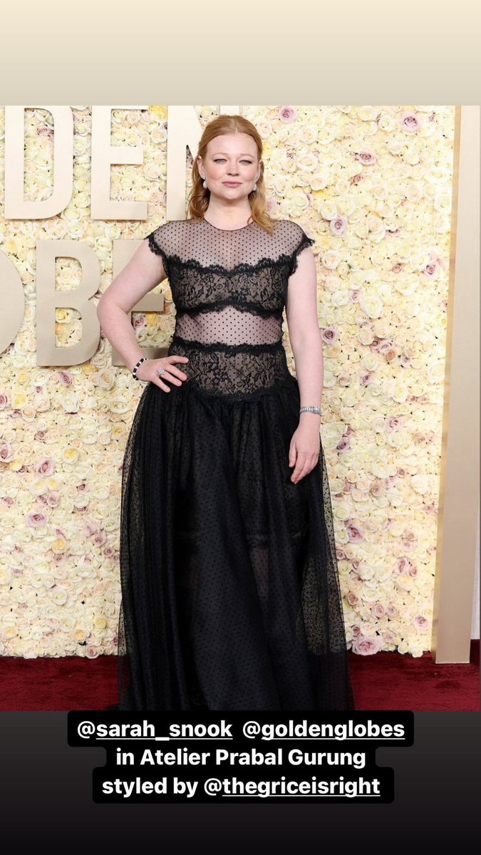 prabalgurung's tweet image. #GoldenGlobes winner @sarahsnook #sarahsnook wears Atelier @prabalgurung #prabalgurung