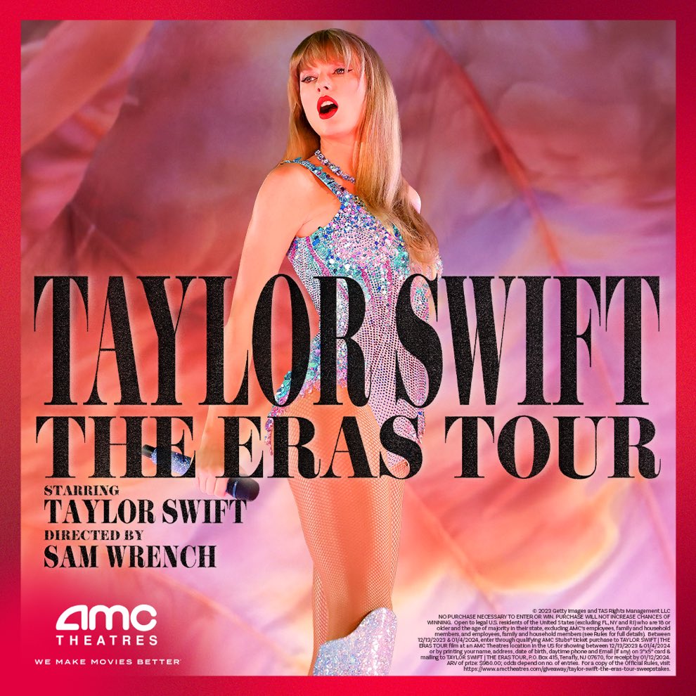 Now at $261.6 million globally, AMC's first ever released film, TAYLOR SWIFT | THE ERAS TOUR just became the highest grossing concert film &amp; highest grossing documentary film of all time. AMC sends our congratulations and eternal gratitude to Taylor Swift for being so remarkable.