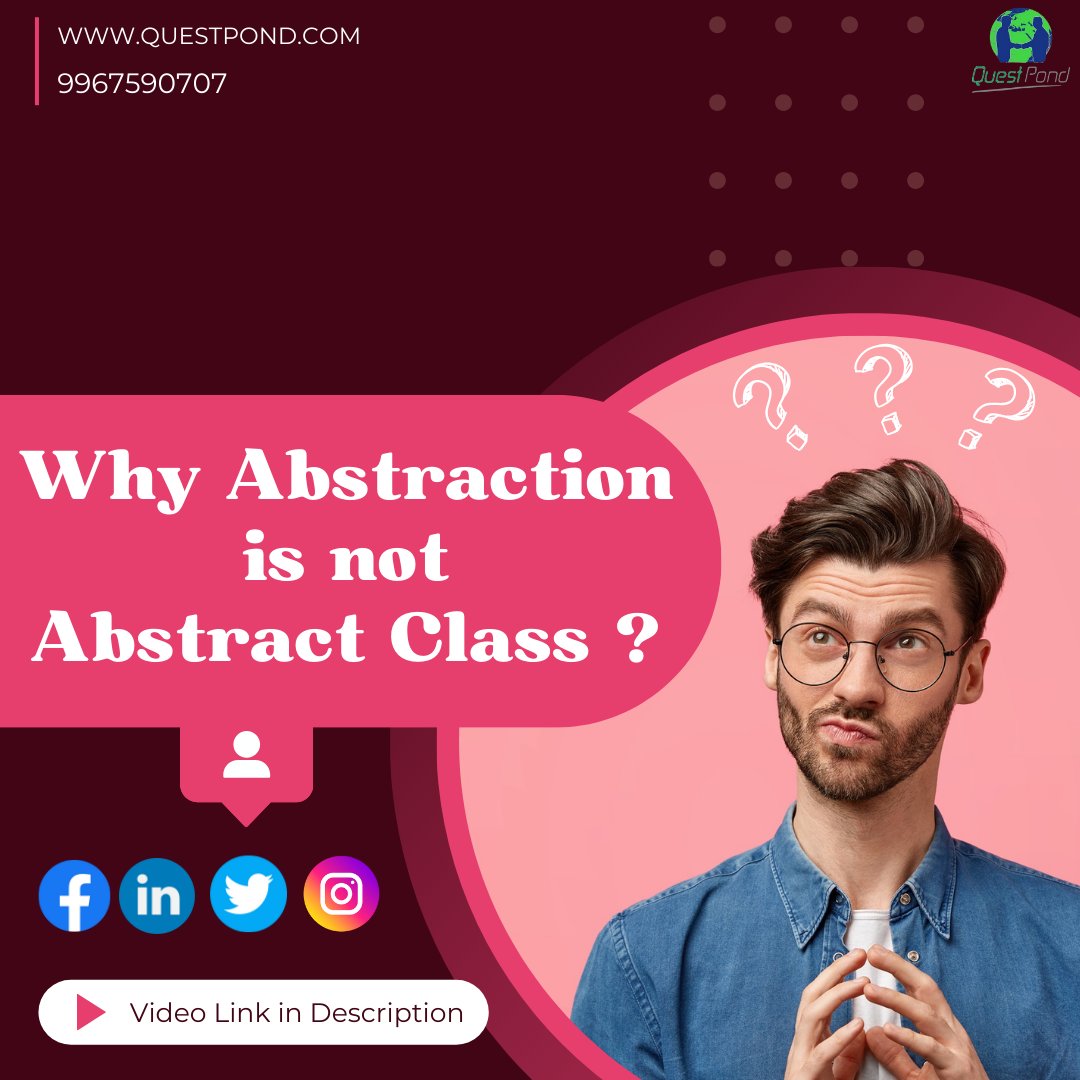 questpond's tweet image. 🔥C# Interview Questions :- Abstract Classes VS Abstraction.
🔗 youtu.be/r1wx1i1nwkA
.
.
.
#abstractclass #csharpinterviewquestions
