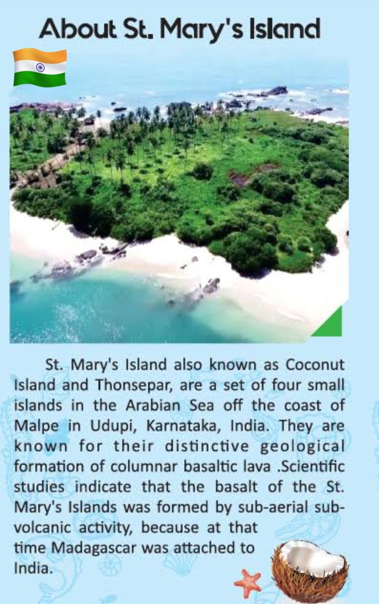 PrabhuWin6's tweet photo. 🌊#ExploreIndianIslands 

🇮🇳#India (#Bharat) #peninsula with #Nature 🏝#islands

#EAST has  #AndamanNicobar #Pamban #Pondicherry in #BAYofBENGAL

#SOUTH has #Kerala &amp; #IndianOcean

#WEST has #Lakshadweep &amp; #StMarys_Udupi (#Karnataka) in #ArabianSea
🙏🏻
#AtithiDevoBhava
#GUESTisGOD https://t.co/BtpzPLDlFd