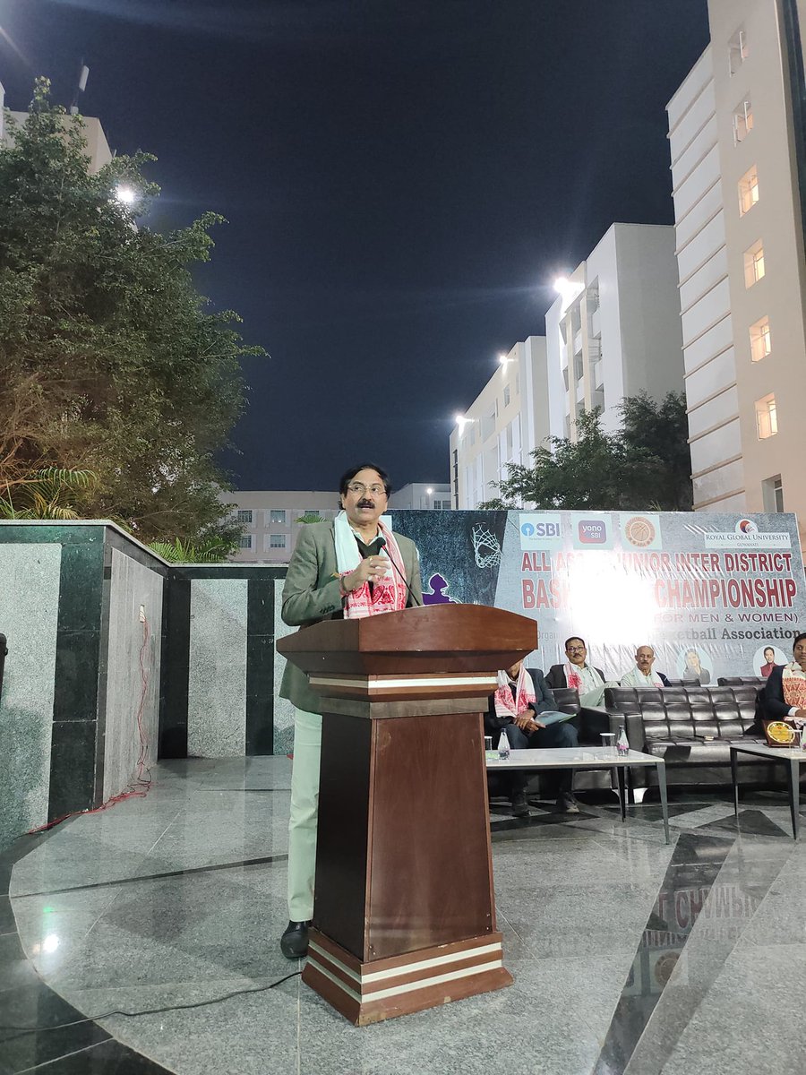 RoyalGlobal_Uni's tweet image. Glimpses from the Opening Ceremony of All Assam Junior Inter District Basketball Championship 2024 organized by Assam Basketball Association at RGU.
Mr. Pallab Lochan Das, President, ABA, and Lok Sabha MP,Tezpur graced the occasion.  #RoyalGlobalUniversity
#pallablochandas