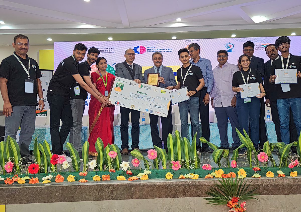 Shoutout to Gaus Sayyad, our former trainee and intern (VTIP'33) and his team Power X for winning the Smart India Hackathon 2023 in the hardware edition held at Chennai Institute of Technology, Chennai. They worked on a challenge to develop a drone-based surveillance system.