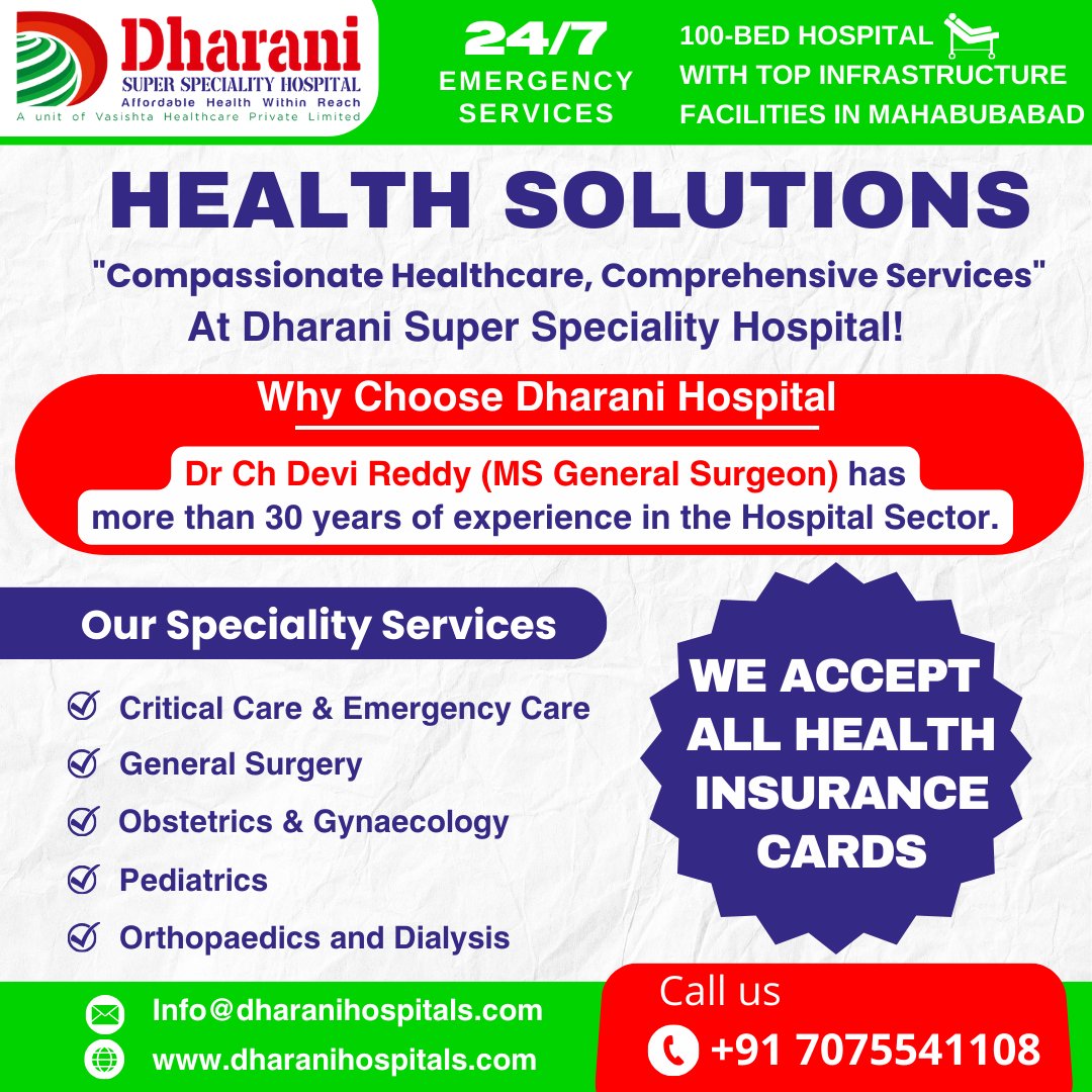dharanihospital's tweet photo. #dharanisuperspecialityhospital
We assure unmatched attention with thorough assessments, immediate emergency aid, skilled health evaluations, accomplished professionals, state-of-the-art laboratories, and dependable ambulances.
#ProfessionalDoctors #HighTechLab #Emergency https://t.co/x8KBp8OAZx