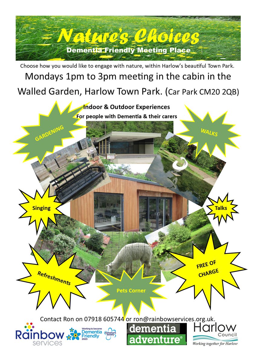 Looking forward to our first meeting of 2024.  Whether you want to be snug and warm in our cabin, or out in the sunshine working in our raised beds, we would love to see you any Monday afternoon.
#WeAreRainbow #dementia #Harlow