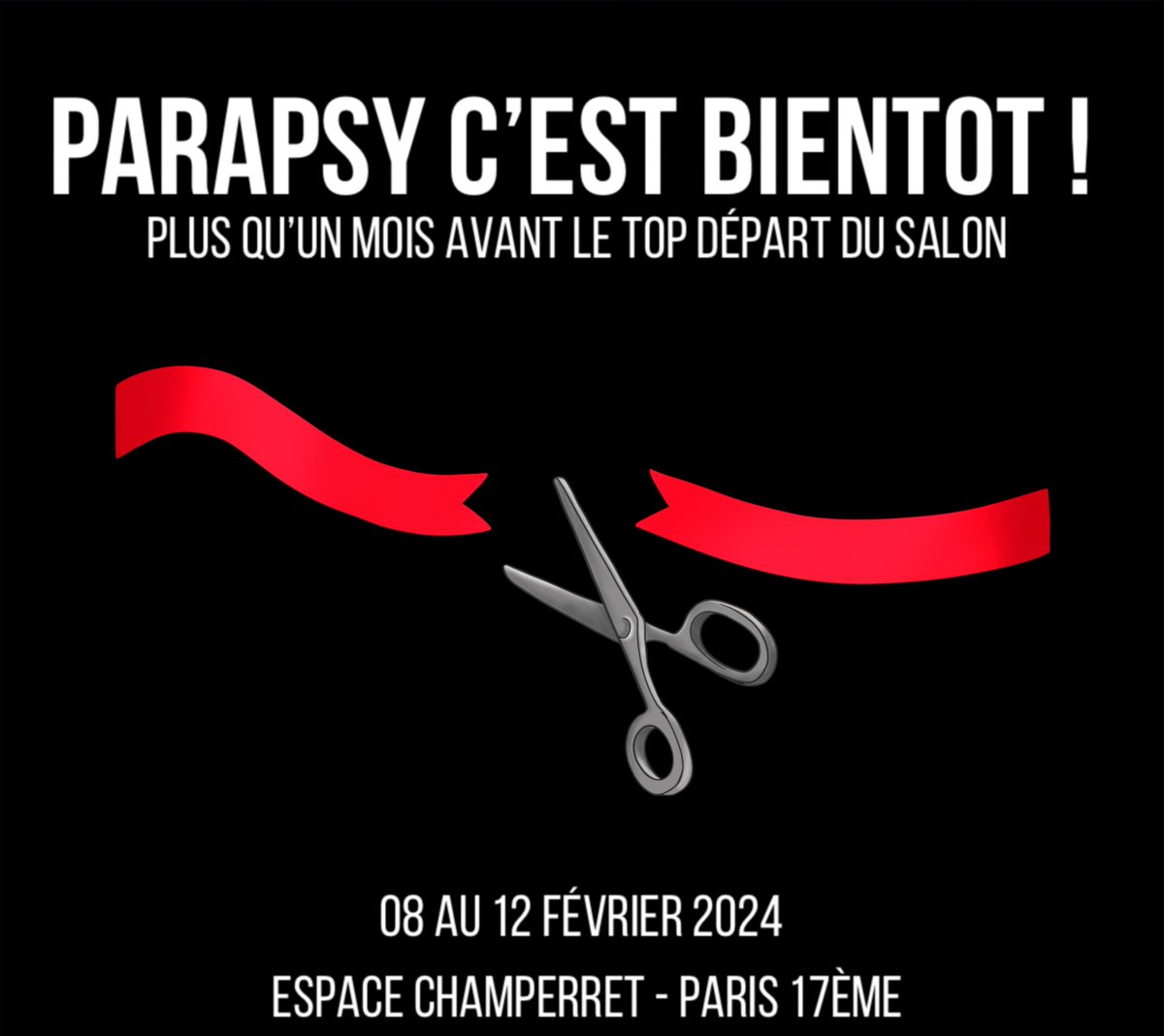 📅 J-30 📅

🌟 PARAPSY, c'est le rendez-vous national dédié au corps et à l'esprit, avec les arts divinatoires, la forme et le bien-être.🌟

Pour téléchargé l'invitation à la nocturne et une entrée à tarif réduit 👉salonparapsy.com/invitation

🌐salonparapsy.com