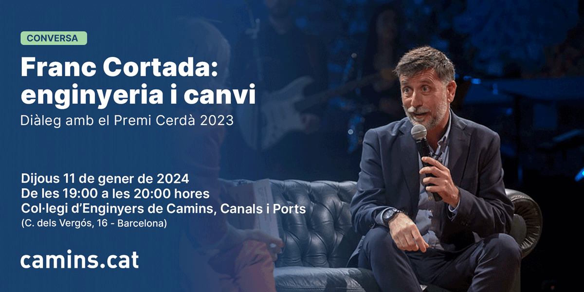 Obrim l'any al col·legi amb una trobada amb <a href="/CortadaFranc/">Franc Cortada 🏳️‍🌈</a>, enginyer de Camins i director general d'<a href="/OxfamIntermon/">Oxfam Intermón</a>. Acompanyat d'<a href="/irene_josa/">Irene Josa</a> conversaran sobre enginyeria, cooperació i transformació social.

Inscriu-te a l'acte: bit.ly/camins243