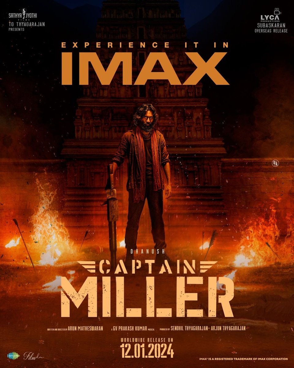 INOXMovies's tweet photo. Experience Captain Miller's epic adventure like never before! ๐คฉ Get ready for a larger-than-life thrill as it hits IMAX screens.
Releasing at INOX on 12th Jan.
.
.
.
#CaptainMiller #Dhanush #INOXIMAX https://t.co/e7aJeNgtc0