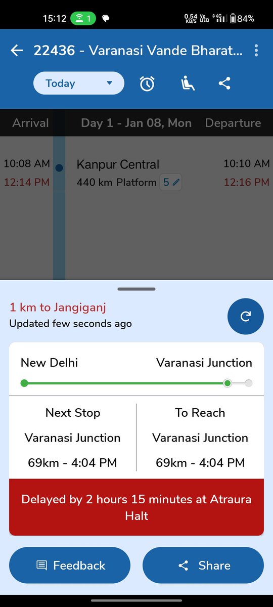 What is the point of paying extra premium charges for Vandhe Bharat trains if they are mostly delayed like a normal train. We are paying a premium for the tickets and expect it to reach on time and yet the railways cannot be held liable.
<a href="/RailMinIndia/">Ministry of Railways</a> <a href="/AshwiniVaishnaw/">Ashwini Vaishnaw</a>