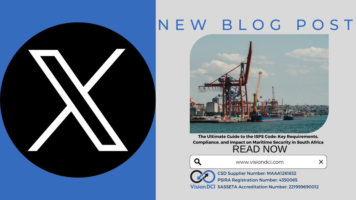 VisionDCI's tweet image. Check out our latest blog post!

Read  Now:  visiondci.com/the-ultimate-g…

#ISPSCode #Maritime #MaritimeSecurity #Government #Managers #SouthAfrica #VisionDCI #blog #education #security #intelligence #elearning #ContactTraining #training #courses #skillsprogrammes #SASSETA #PSIRA