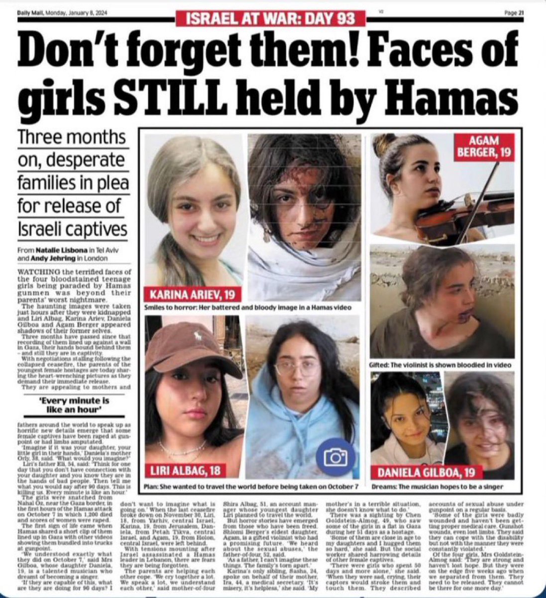 To my non-Israeli followers: What would your country do if more than 120 of its citizens were kidnapped from their homes and hurled into a neighboring quasi-state of jihadi terrorists, then kept in cages, tortured and sexually molested?

 Would it, for example, allow support to
