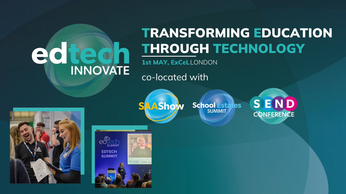 🚨 EXCITING NEWS! The #SAASHOW is welcoming #EdtechInnovate to the ExCeL, London this May - elevating your experience &amp; helping you align your digital strategies and utilise new technology to enhance teaching and learning outcomes! 
 
Find out more here 👉hubs.la/Q02fdr3d0