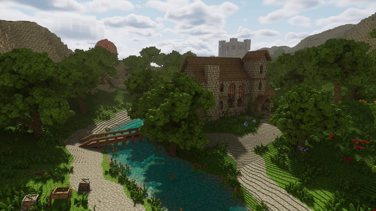 Tooley1998's tweet image. Sometimes procedural generation can do some unexpected cool stuff. This library was placed perfectly on the bend of a river. A happy little accident 😍 #gamedev #indiedev #voxelgame #voxelart #voxel #procedural #UnrealEngine