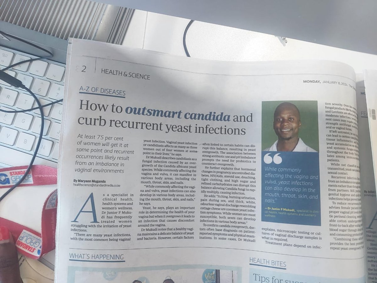 Thee_Anyango's tweet photo. Most women will probably get a yeast infection at some point. Globally, this has happened to at least 75% of women in their lifetimes.  
#HealthandScience 
#YeastInfection 
@StandardKenya https://t.co/jF8Tv5YW66