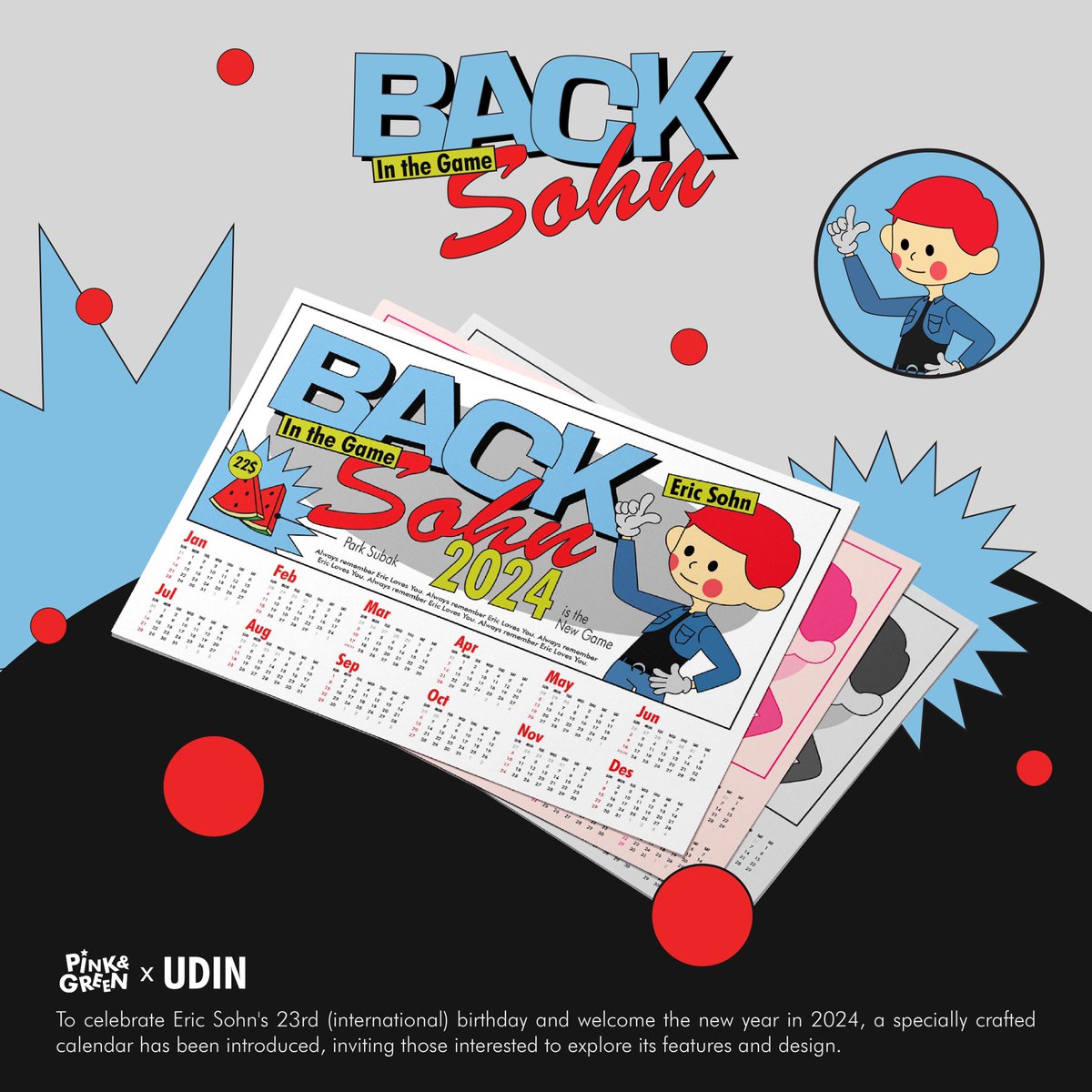 __PinkAndGreen_'s tweet photo. ✱BACK IN THE GAME SOHN✱
Peridod : 8 - 15 JAN

Embrace the enchantment of time with Pink And Green’s 2024 calendar, made by @redchiliflakes . Infuse each moment in the coming year with a touch of joy. 

Pre-Order NOW!!
https://t.co/ICNSXfaHTO

#PinkAndGreen #BackInTheGameSohn https://t.co/GluT2AHqNr