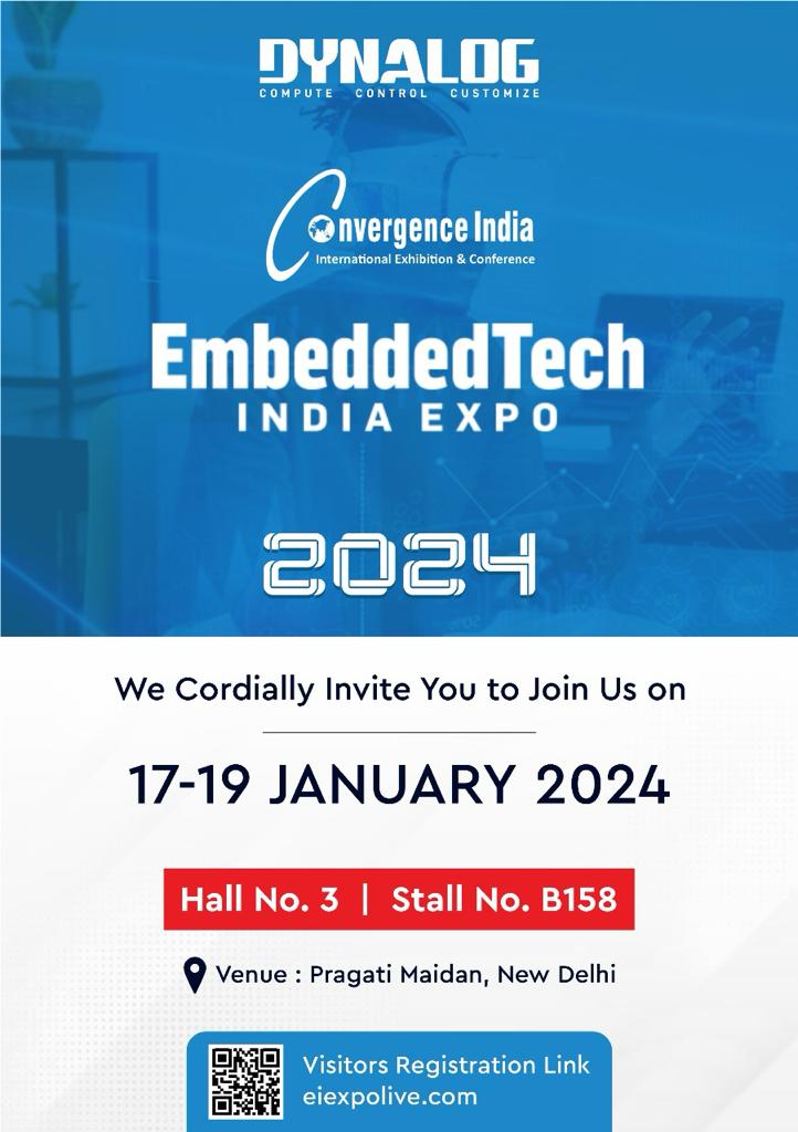 dynalogindia's tweet photo. 🌟 Join Us at the DistribuELEC & Embedded Tech India Expo 2024! 🌟
📅 Save the Date: 16-18 January & 17-19 January 2024
📍 Venue: NSE Complex Goregaon, Mumbai & Pragati Maidan, New Delhi
#Dynalog #EmbeddedTechIndiaExpo2024 #Delhi #DistribuELEC2024 #Mumbai #Expo2024 https://t.co/lBkZWt0KoU