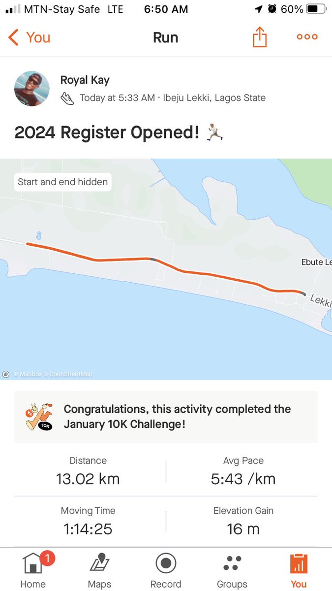 KayTheRunna's tweet photo. 2024 Register Opened! 🏃‍♂️

13.02km ✅

#FetchYourBody2024 #IPaintedMyRun #RunningWithTumiSole #Strava https://t.co/66XBlKMKMY