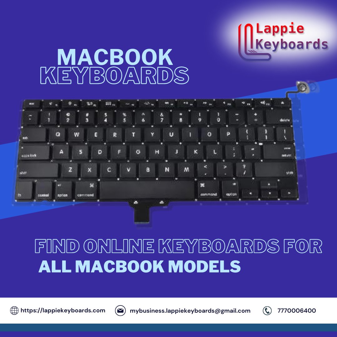 LappieKeyboards's tweet image. Discover the ideal keyboard tailored for your specific MacBook model. Delve into a range designed for flawless compatibility and performance. Transform your typing journey with immediate enhancement.

+91 9892445669
#MacBookKeyboard #TechSavvy #Laptopkeyboards #Mumbai #retailers