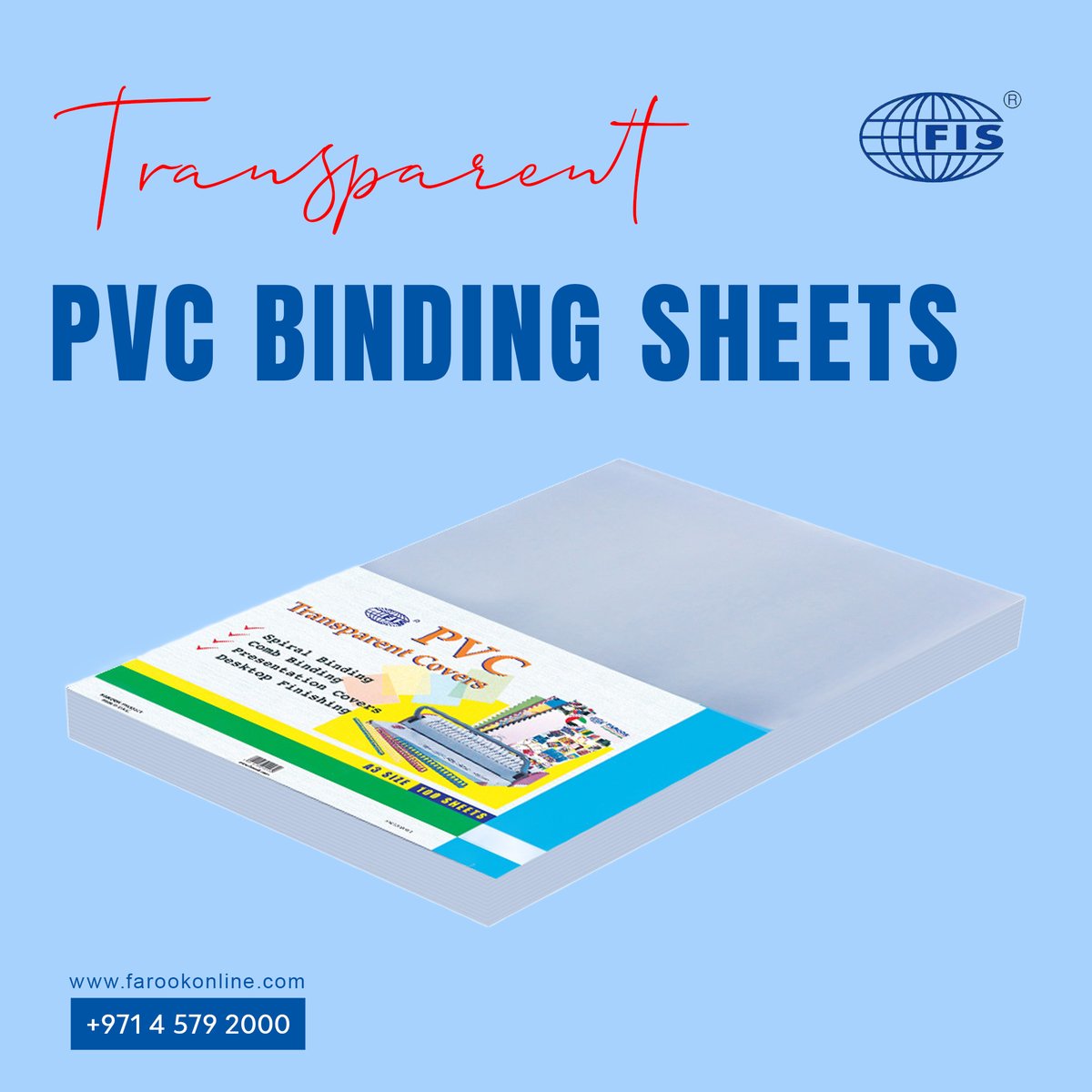 farookonline1's tweet image. #FIScleartransparentPVCbindingsheets
.
Ideal for:
➡️ #Spiralbinding 
➡️ #Combbinding
➡️ #Presentationcovers
➡️ #Desktopfinishing
.
To buy #bindingsheets
farookonline.com/category/bindi…

#farook #FIS #stationery #officesupplies #officestationery #fisbindingsheets #fissheets #sheets