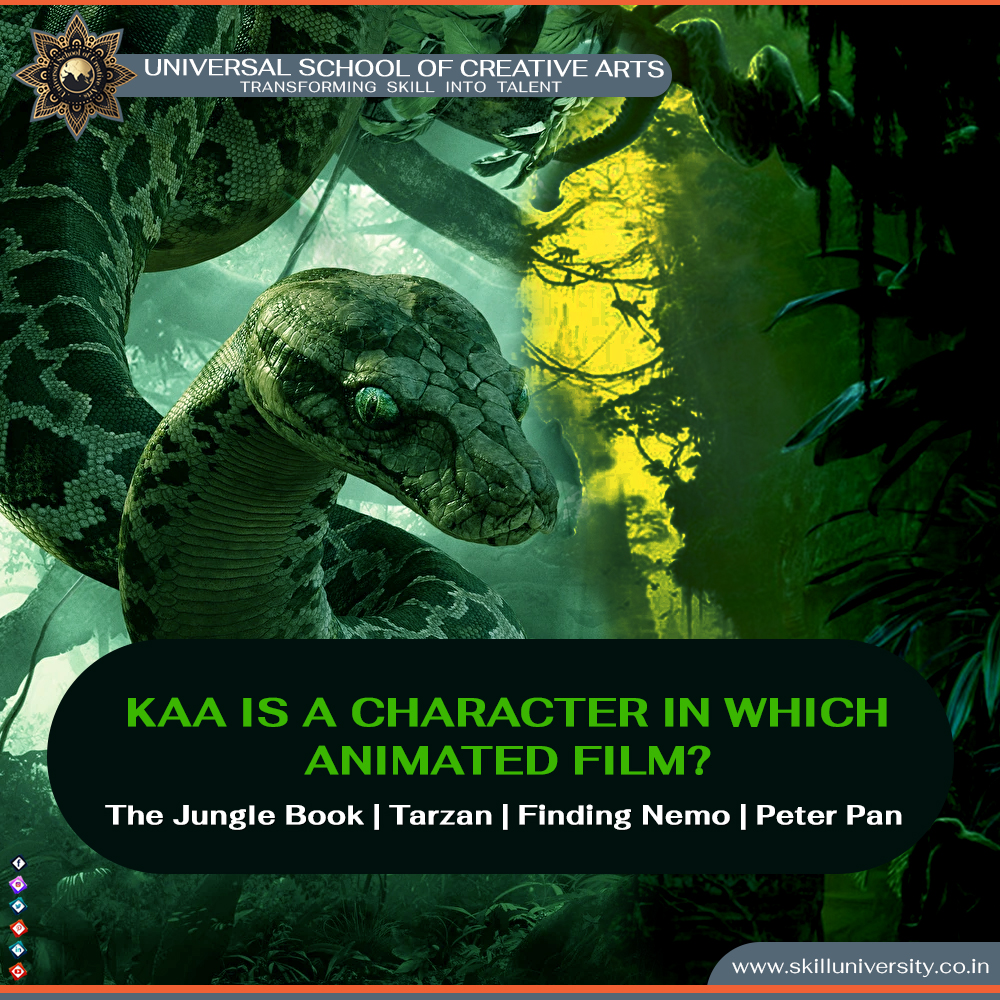 usca_college's tweet photo. If you love animation, it's time to test your knowledge in it. kaa is a character in which animated film? share your answer in the comments section.
.
.
.
.
.
#animatedfilm #animation #Quiz #MovieQuiz #characters #KnowledgeTest #animationlove #findcharacter #filmcharacter #USCA https://t.co/99Gr2edMBo