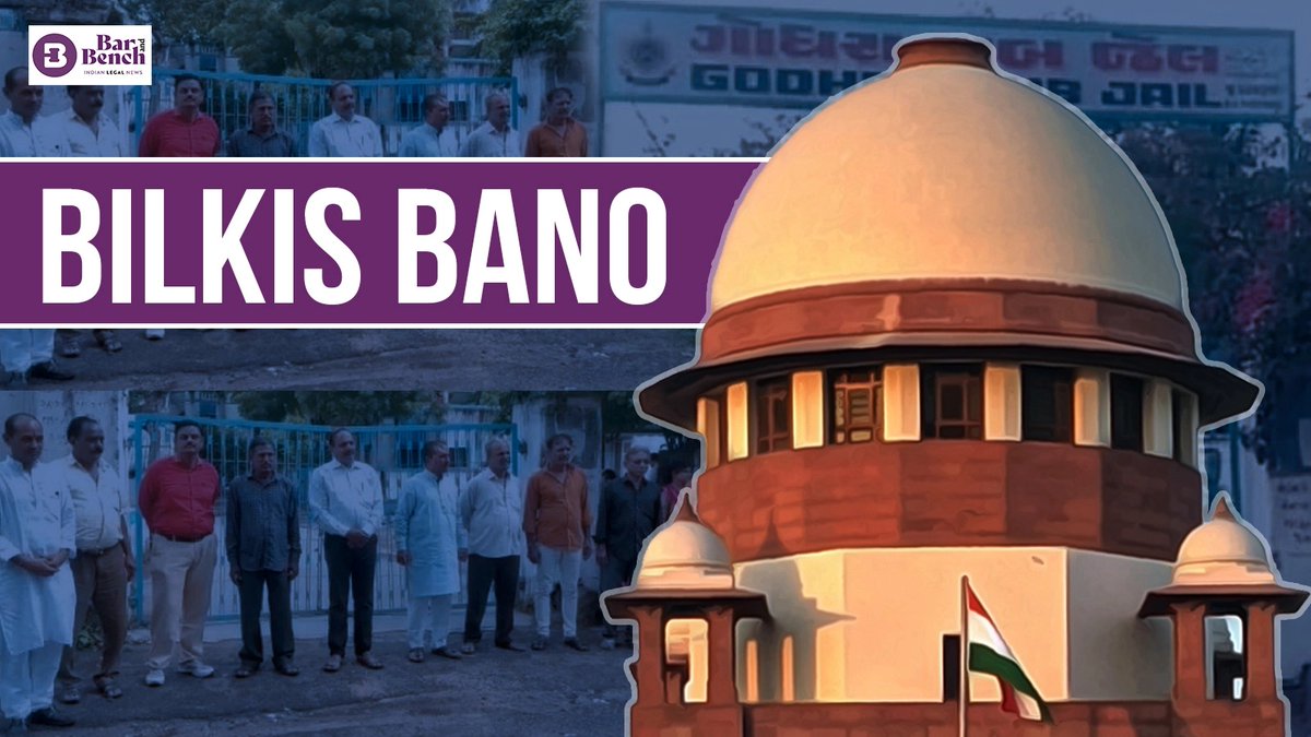 barandbench's tweet photo. #BREAKING JAIL AGAIN FOR THE BILKIS BANO GANGRAPE CASE CONVICTS

"ARTICLE 142 CANNOT BE INVOKED, DEPRIVATION OF THEIR LIBERTY JUSTIFIED AND RULE OF LAW MUST PREVAIL ... CONVICTS  DIRECTED TO REPORT TO JAIL AUTHORITIES IN 2 WEEKS

#BilkisBano #SupremeCourt https://t.co/mNdULQz2oa