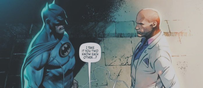 <a href="/VeiledMyth/">Batman.</a> [#AHJIN]
— - #VADERWARS

Lex finds surprising ease in working with Wayne instead of against him. It’s refreshing to have someone who can intellectually rival, and perhaps check, him. Especially after a stint in prison.

Lex and Bruce continue to deliberate further as he suits —
