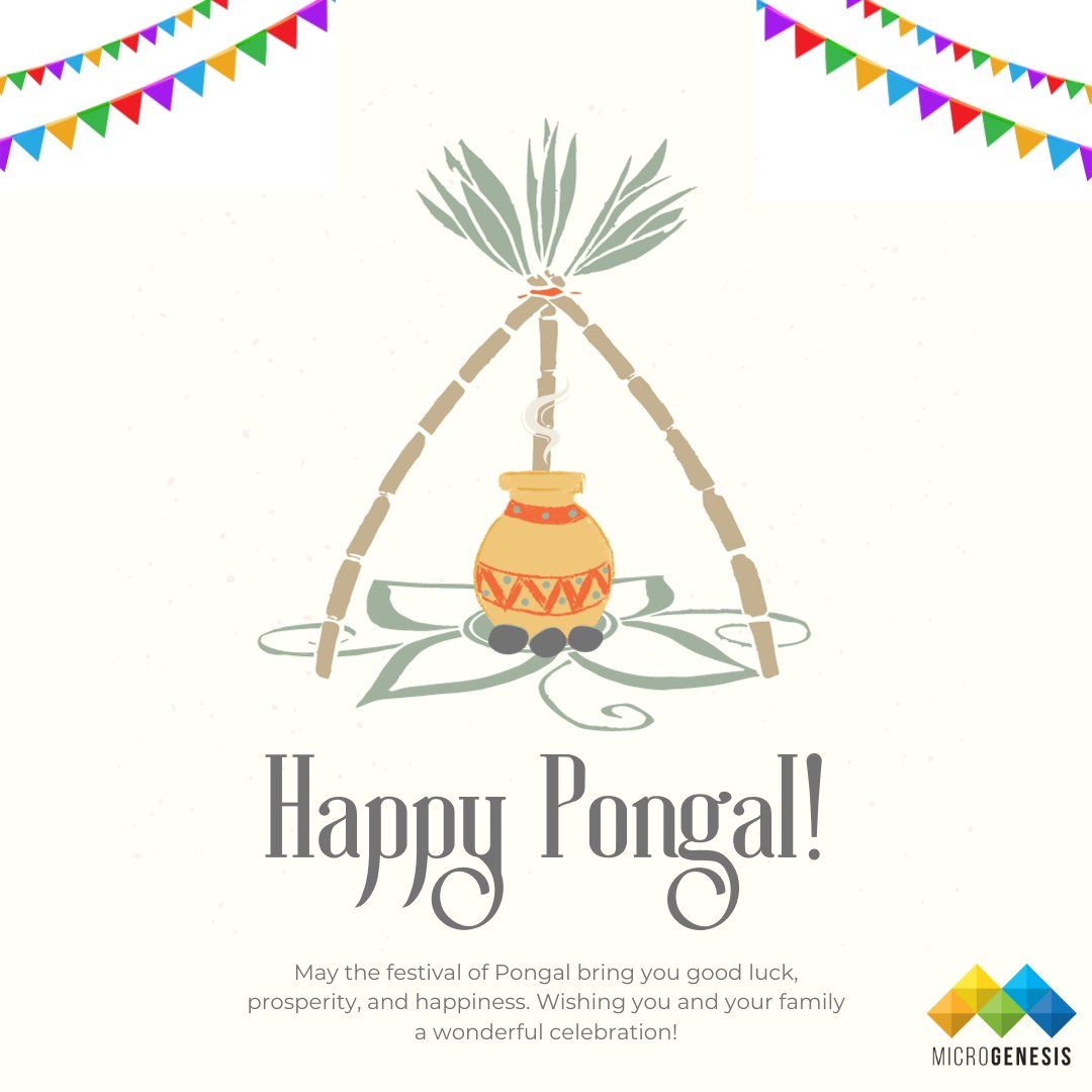 Mgtechsoft's tweet photo. As you celebrate the festival of Pongal, may your days be filled with happiness, your heart with love, and your life with prosperity. Happy Pongal!
#HappyPongal #HappySankranti #MakarSankranti #Festiveseason #HarvestSeason #MicroGenesis https://t.co/ufjuXowvAB