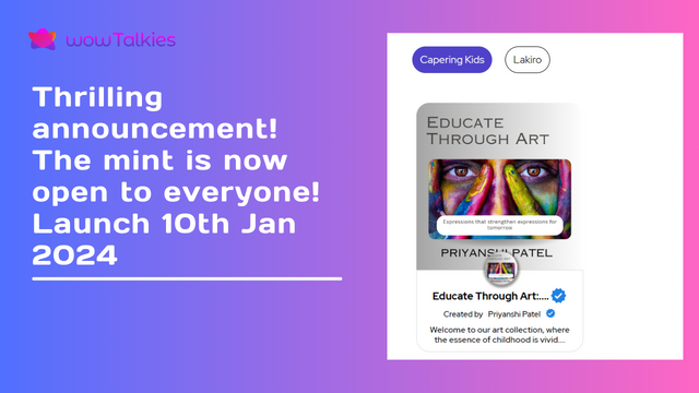 An incredible response on our waitlist – the mint doors are swinging wide open for all! 

🚀 Join us in the NFT movement for a social cause. Over 60K signups for early access! Let's make a difference together. 🌟 

@priyanshi_patel

#NFTforGood #CommunityImpact #JoinTheCause"