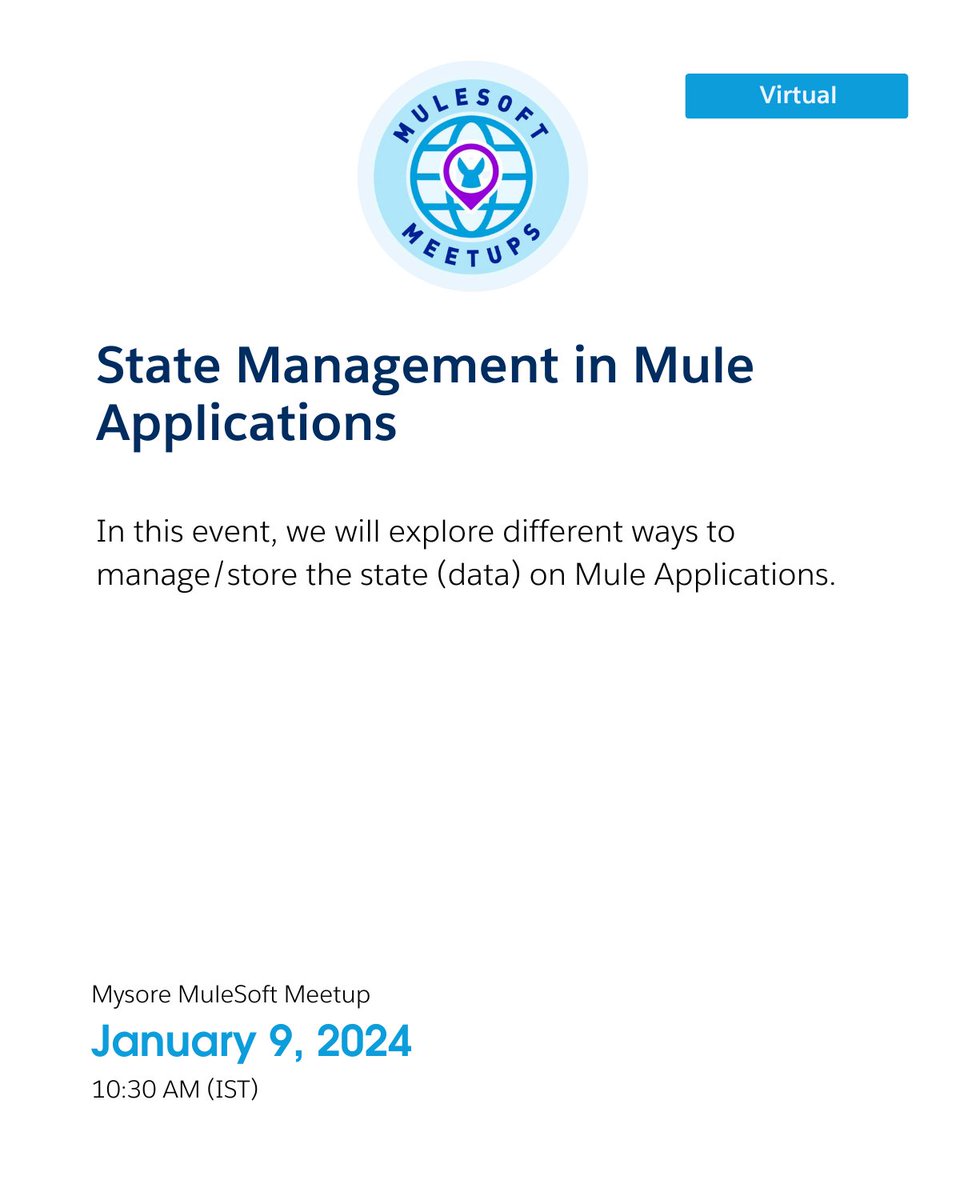 MuleSoft's tweet photo. 📅 Clear your calendar for this week's #MuleSoftMeetups: https://t.co/65QbZfZOeb https://t.co/yYJY23oYb0