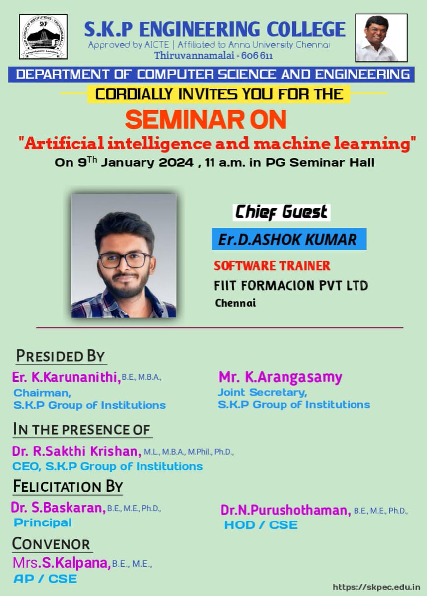 Fiit_Tvm's tweet photo. #fiitformacion #seminar #webinar #college #collegestudent #collegeseminar #Offers #offercourse #freeWebDevelopment #Thiruvannamalai #fiitthiruvannamalai #artificialintelligencenews #artificialintelligence #semester #jobopportunity #machinelearning #python #freepythonclass https://t.co/PLiwvWndUh