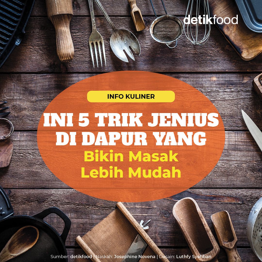 detikfood's tweet photo. Pekerjaan dapur menjadi lebih mudah dengan mengikuti suatu trik atau disebut 'life hacks'.
Bahkan, sejumlah trik jenius dianggap cocok dapat penghargaan karena memudahkan loh detikers! Yuk kita intip 5 triknya!🤩
#detikfood #Tipsmasak #trikdapur #lifehacks #caramasak https://t.co/6E3fo14qji