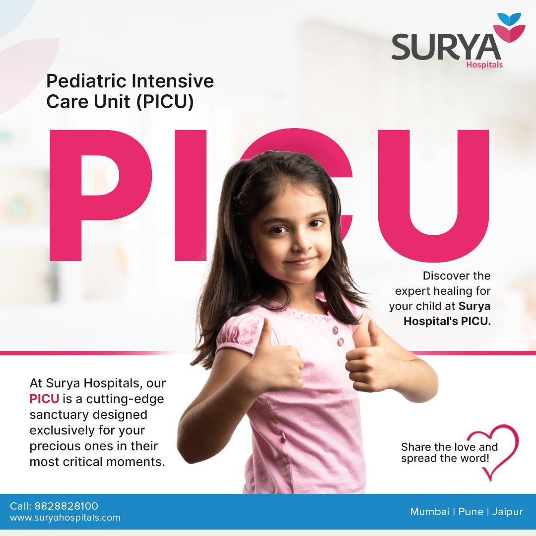 The PICU at Surya Hospitals provides cutting-edge care during your child's most critical times. Experience expert treatment in our advanced facility just for your precious kids.