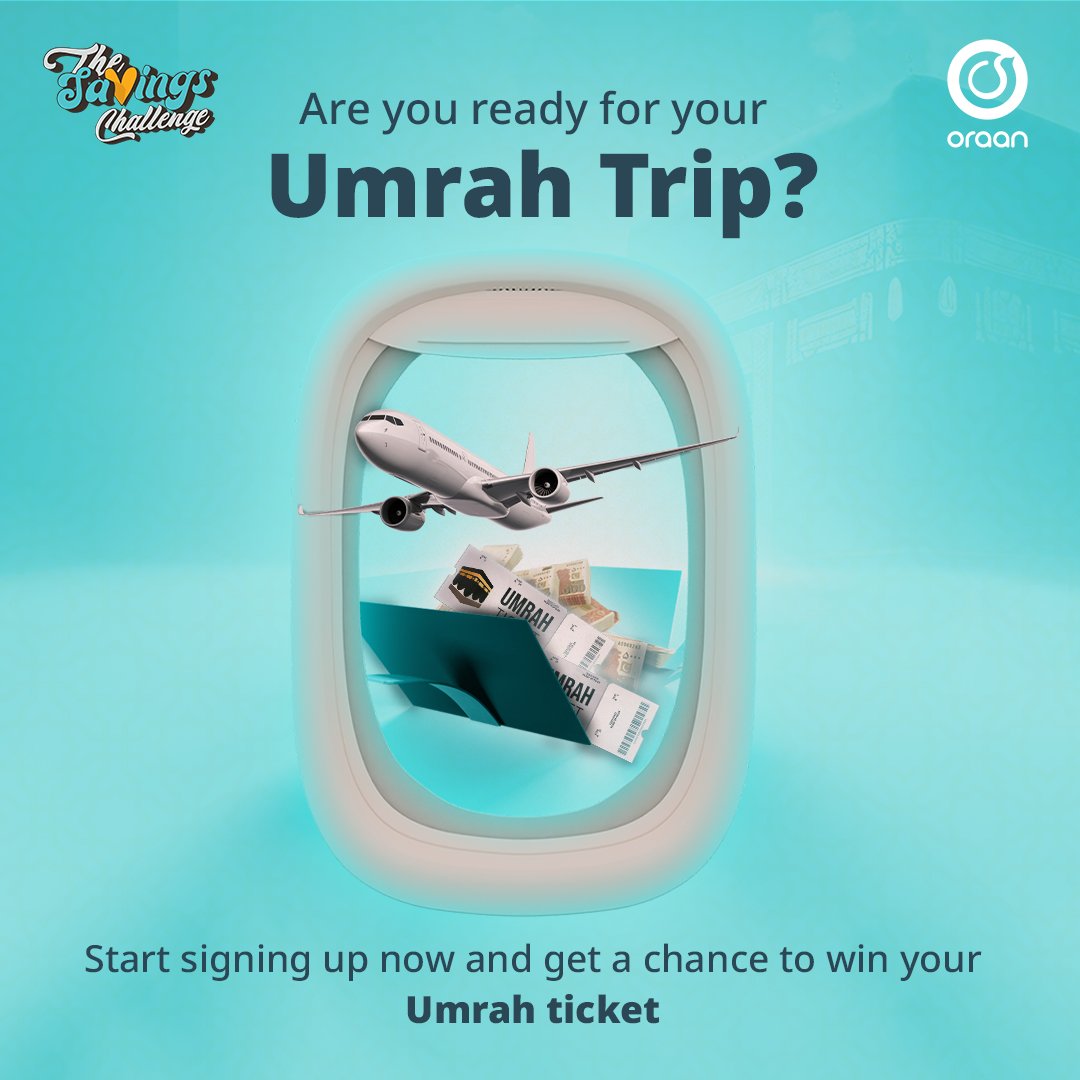 SAVE &amp; WIN ! 🥳🎉

Save as little as PKR 1000/month for a chance to win PKR 50,000 and an Umrah ticket.✈️🎫💰🕋

Don't miss this chance! Few slots left 💙

#40weeksSavingsChallenge #S3 #OraanCommitteeAsaan