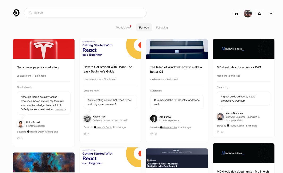 desmondhth's tweet photo. Before → After  

Redesigning the Explore page ✍️ https://t.co/IyiGphIuxj