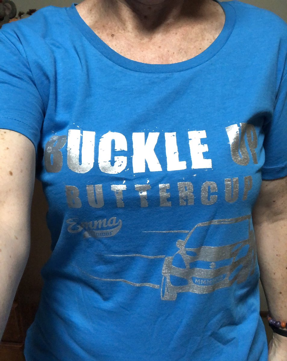 Andreadn34's tweet photo. Wohooooo my Emma Gilmour Buckle Up Buttercup tshirt arrived. I absolutely love it! Thank you so much @EmmaRallying &amp; thank you for the signed driver card too 🤗🤗🤗🤗🤗🤗🤗
#EmmaGilmour #BuckleUpButtercup #RallyNZ #Shero https://t.co/7xswAoAfLF