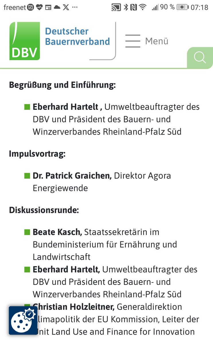 HolgerHollo's tweet photo. @FreifrauvonF @JRukwied Der deutsche #Bauernverband ist doch auch von linksgrüner Politik unterwandert worden. Hier die Gästeliste eines Forums des Bauerverbands. #Greichen langjähriger Chef der #Agora Energiewende ist auch dabei. Link dazu ist im angehangenen Tweet.https://t.co/MdoRkqEaPp https://t.co/KgCIP6TZLX