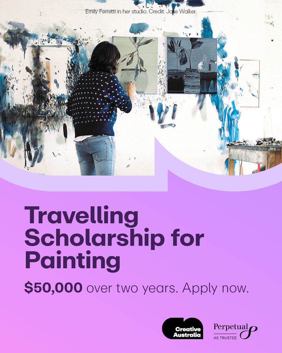 The Marten Bequest Travelling Scholarship for Painting offers the chance to explore, study and develop through interstate and/or overseas travel, with $50,000 funding! Apply by Tuesday 6 February: brnw.ch/21wFSCd