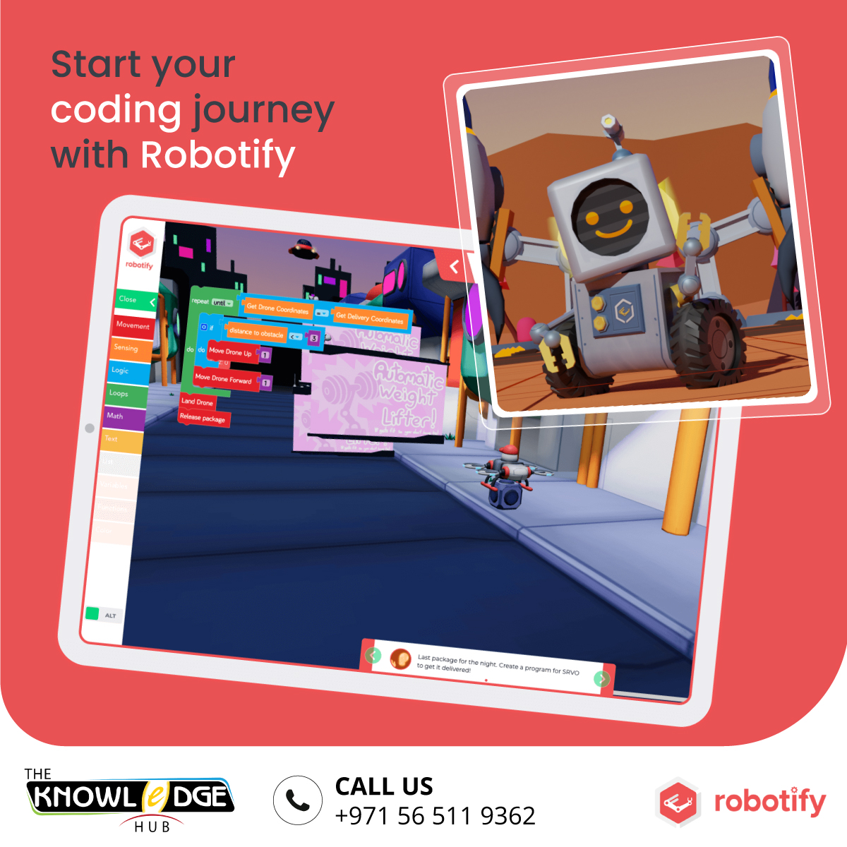 Knowledgehubdxb's tweet image. 🔐 Your Child's Safety Comes First with Robotify! 💼🤖 At Robotify, we prioritize your child's safety. Rest assured, our platform doesn't allow student users to chat with other users or staff. 🚫✉️
#Robotify #CodingRevolution #LearnToCode #RobotifyAdventures