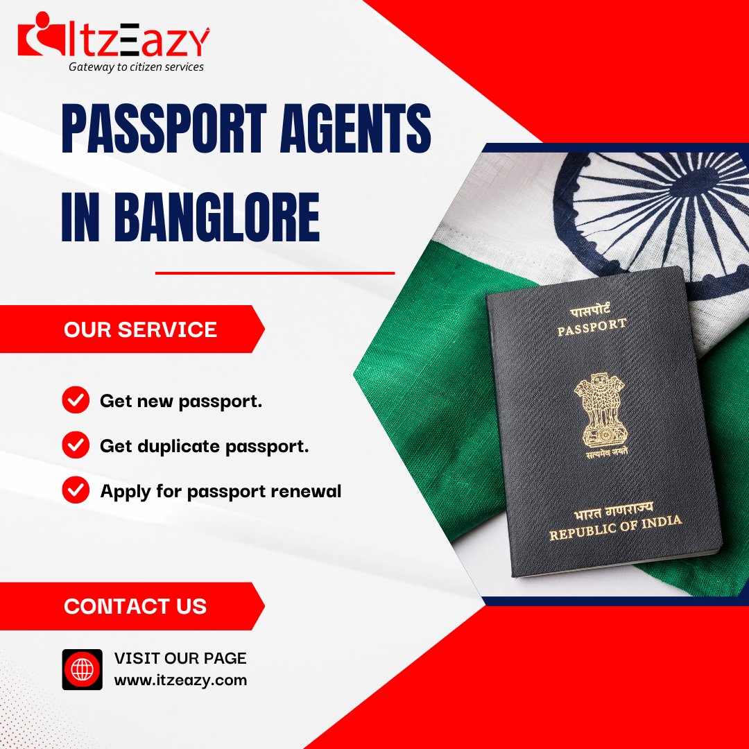 Itzeazy – the best passport consultant in Bangalore! Whether you're applying for a new passport, passport renewal, or seeking Tatkal passport services, our expert team ensures a seamless process.  
itzeazy.com/passport-agent…
#PassportServices #Bangalore #PassportRenewal