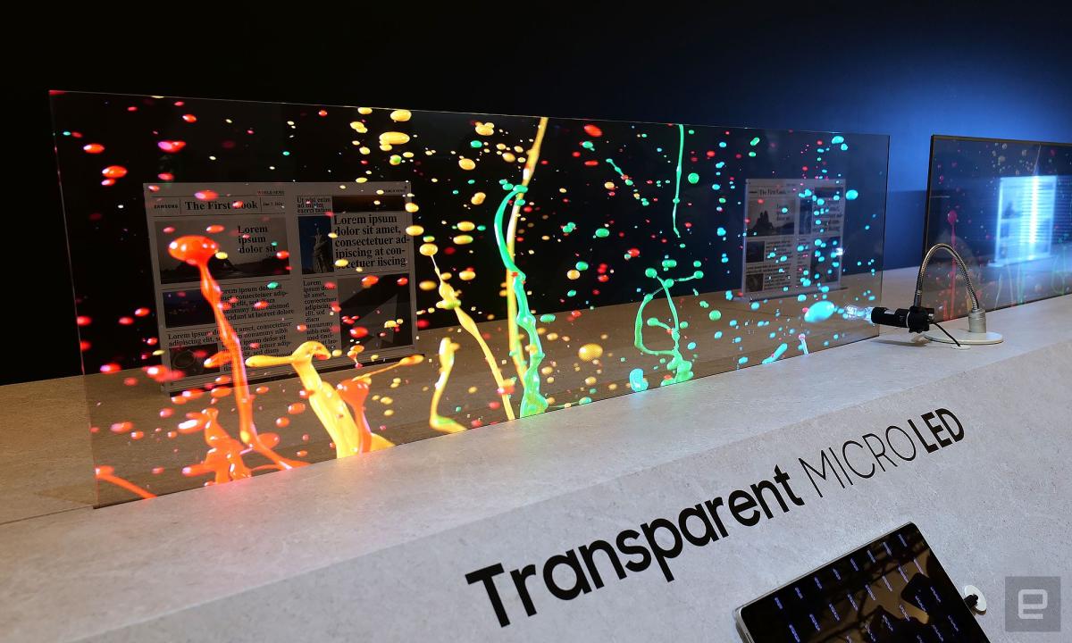 Samsung debuts the world's first transparent MicroLED screen at #CES2024 engt.co/41TBwwT