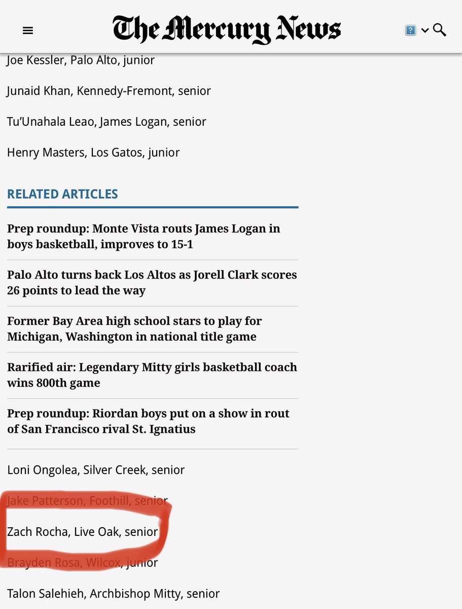 Blessed to be picked by Mercury news as an All Bay Linebacker. 🙏🏼