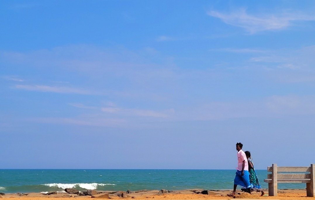 psychidiaries's tweet photo. As someone who has never traveled abroad, I am happy that Indian tourism is being highlighted. But I am a little concerned as well.
Around 2 years ago, we went for our honeymoon to Puducherry(Pondi).
While the beaches, the views, and the cafes are spectacular, it's hard not to miss a sewage line directly dumping all the waste in the sea (see the last pic), and this is just next to the famous rocks of the Rock Beach.
 If that's not enough, people casually litter all the plastic waste at the places of natural beauty.
This happens not just at commercial places like Goa but also at the home of our gods. We saw this on our Kedarnath pilgrimage as well. 
Now that we are deciding to travel in India, let's at least pledge to not litter & use as less disposable products as possible. Also, I hope the government authorities won't be as callous as to directly open a sewage line next to the famous beach! 
Jay Hind.