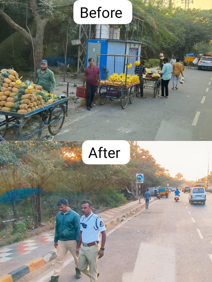 shotr_tlchowki's tweet photo. @HYDTP @DvlpPuppalaguda @hydcitypolice @cyberabadpolice @CYBTRAFFIC Sir, Conducted operation #ropehydtp at Bapughat and Shaikpet road , removed the footpath encroachments and illegal parking which obstructions to free flow of traffic https://t.co/PRbK3x1Xup