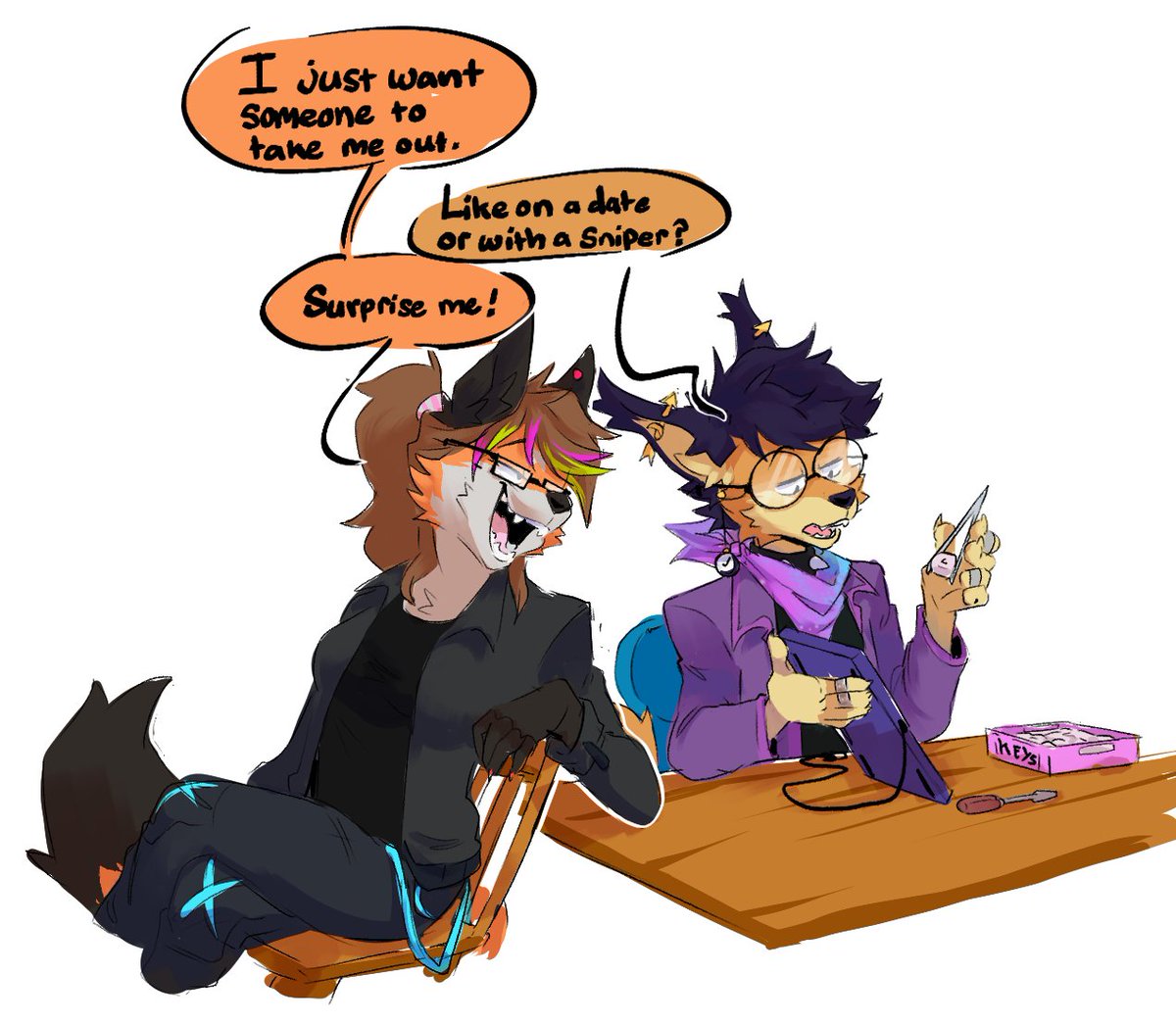 Dartagnyann's tweet photo. Because why the hell not

🎨: @sketchtablet
Go sub to their patreon or I'm bitting you https://t.co/Vmum2TUWXI