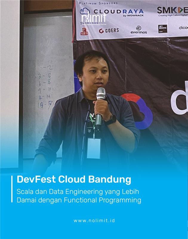 NoLimitID's tweet photo. Beberapa waktu lalu, pada acara DevFest Cloud 2023, CTO NoLimit, @harippe , hadir sebagai narasumber dengan mengangkat tema Scala dan Data Engineering yang Lebih Damai dengan Functional Programming.

#DevFestCloud2023 #DataEngineering #NoLimit #BelajarBerkembang https://t.co/1fd0lWE6m9