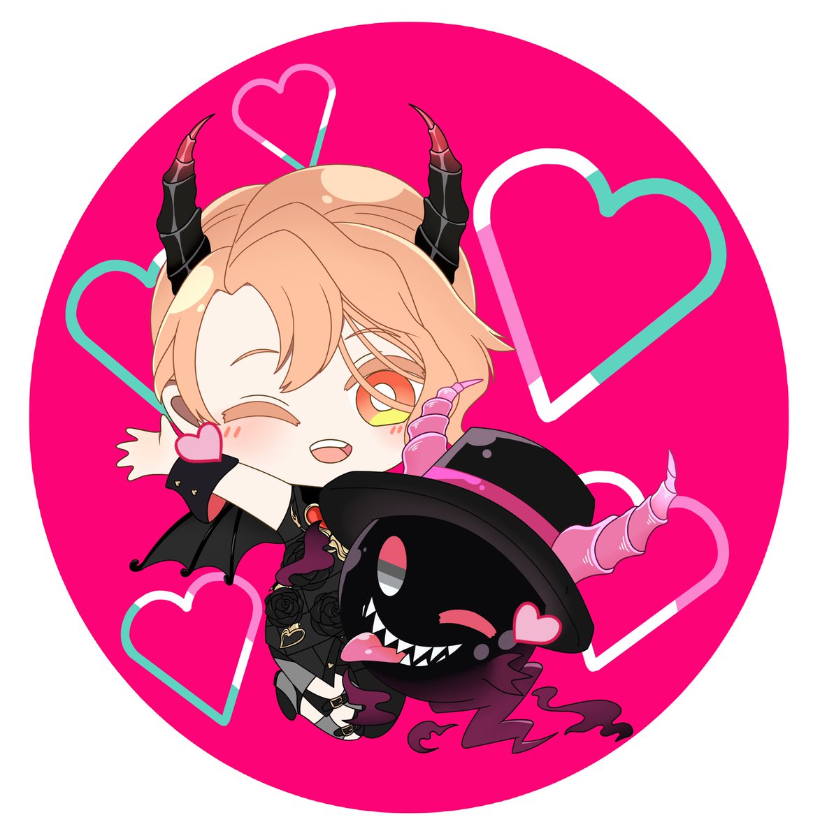 Ui_Furuyari's tweet image. アスモと5番
#obeymefanart 
#obeymeasmodeus