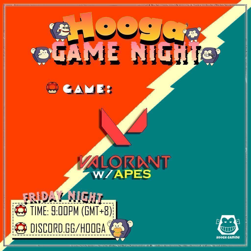 HoogaGaming's tweet photo. 🕹️ HOOGA GAME NIGHT 🕹️

🎮 Valorant
📅 12 January 2024
⏰ 9pm (GMT +8)
📍 https://t.co/vKrW7PGM15 https://t.co/aj4uIS09Wr