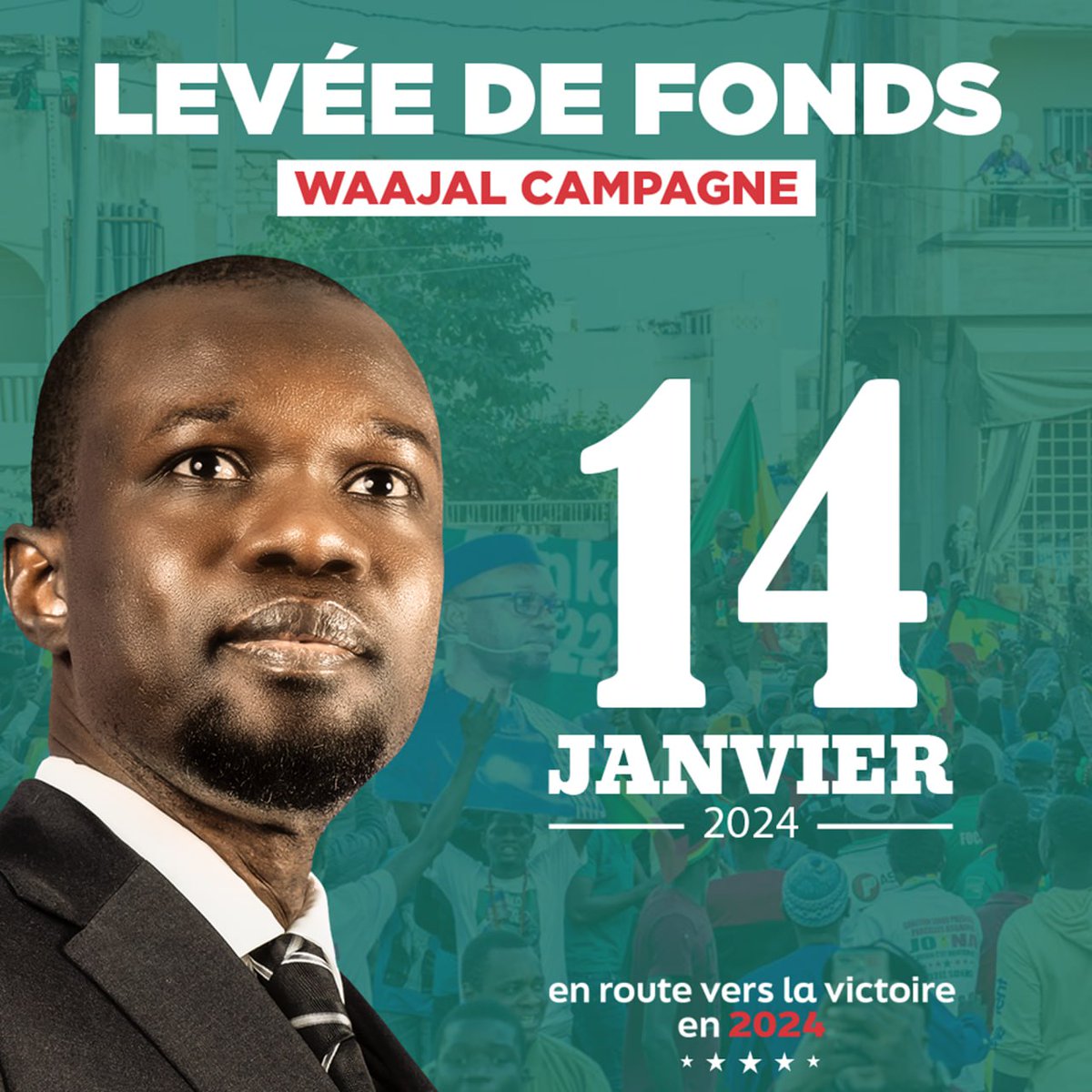 SonkoOfficiel's tweet photo. LEVÉE DE FONDS WAJJAL CAMPAGNE

Chers compatriotes,
Chers Sénégalais contributeurs,

Nous voici sur la dernière ligne droite !
Grâce à vous, la politique sénégalaise s'est irrémédiablement épurée.
Vous avez fait du financement des partis non plus un moyen d'aggraver la corruption gangrenant la sphère politique, mais un moyen d'affirmer la volonté populaire.

Le temps est venu de concrétiser cette volonté populaire en soutenant notre campagne pour la prochaine élection présidentielle de février 2024, devant aboutir au placement définitif du projet cher à nos cœurs sur sa rampe de lancement.

Ensemble, finançons notre campagne électorale.
En route vers la victoire en 2024.