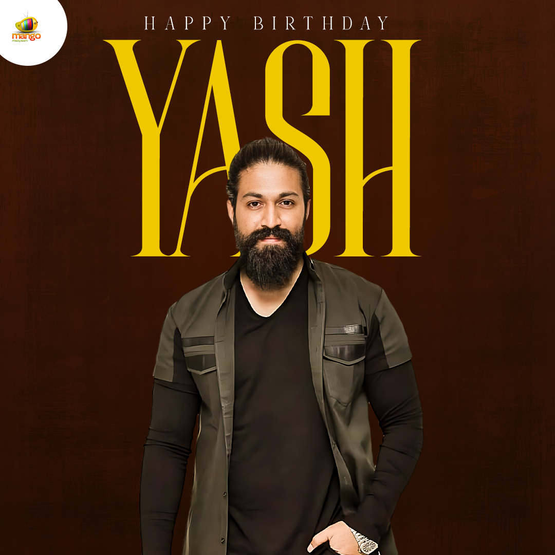 Wishing the amazing Pan-Indian star #Yash a very happy birthday! 😎 #HappyBirthdayYash #HBDYash #MangoMalayalam