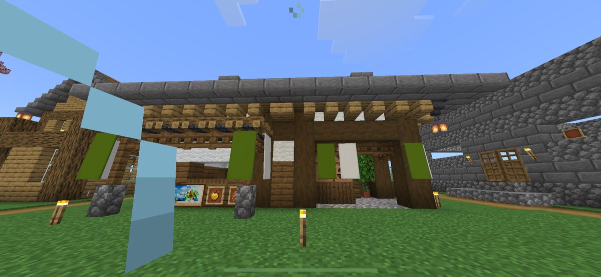 Haru_ka79's tweet image. ついにお店が完成！！
面白い商品ばかりなのでぜひサーバーに入ってお越しください☺️🤣

#MCML鯖 #MCML鯖の日常 #マイクラ #Minecraft #マイクラマルチ募集 #統合版